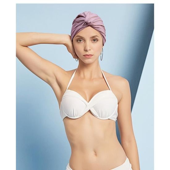 Bonnet De Bain Tissu Plissé – Polyester + Spandex, Élastique, Unisexe, Noir/Bordeaux/Bleu, Pour Piscine Et Plage