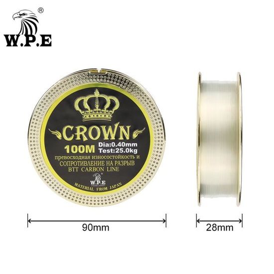 Fil De Pêche Fluorocarbone 0,12mm - 100m - Résistance 3,0kg - Monofilament Transparent