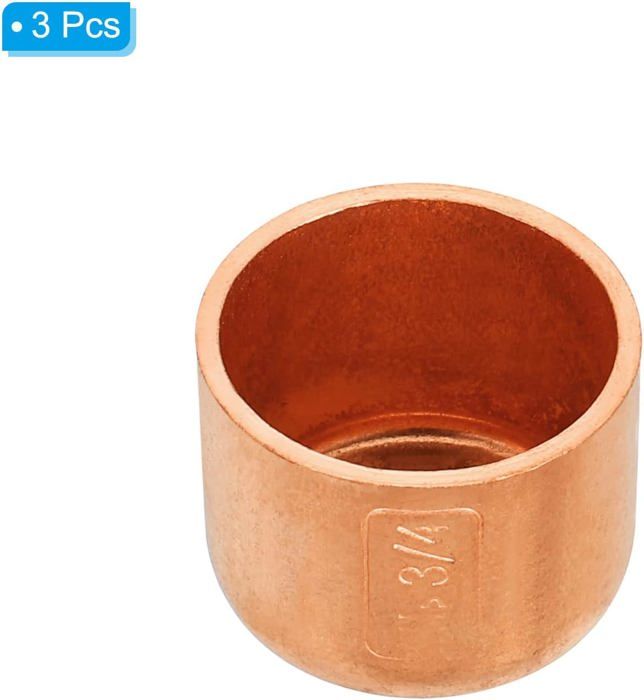 3/4'' ID Cuivre Tuyau Extrémité Cap, Cuivre Raccord Cap Sueur Bouchon