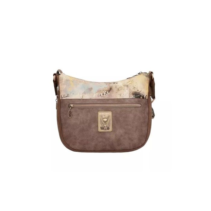 Sac à Bandoulière En Cuir Marron Anekke - Modèle 35673-246, Fermeture éclair, Style Classique Et Pratique
