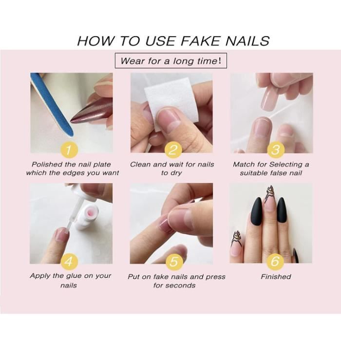 Faux Ongles N5 - Lot De 24 Ongles Avec Colle - Artificiels - Prêts à Poser - Neuf