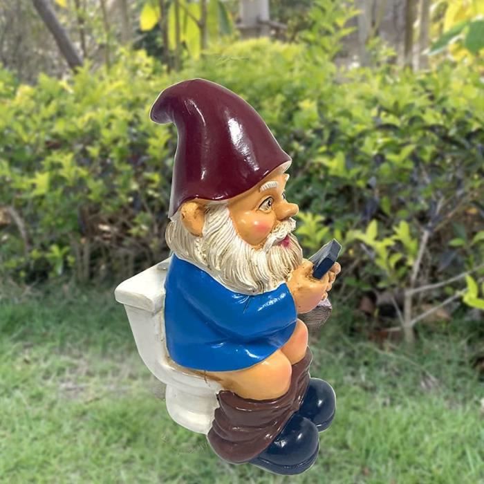 Nain De Jardin Ivre En Résine - Statue Drôle 12x8cm Pour Déco Extérieure Et Cadeau