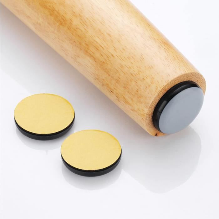 GleitGut 24 x patins pour meubles 25 mm gris patin téflon rond avec clou :  : Bricolage