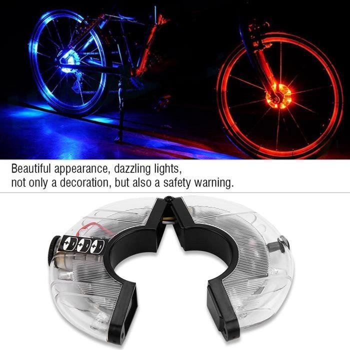 Bike Light Lumière De Roue De Vélo à 3 Modes D'éclairage LED Lumière De  Sécurité