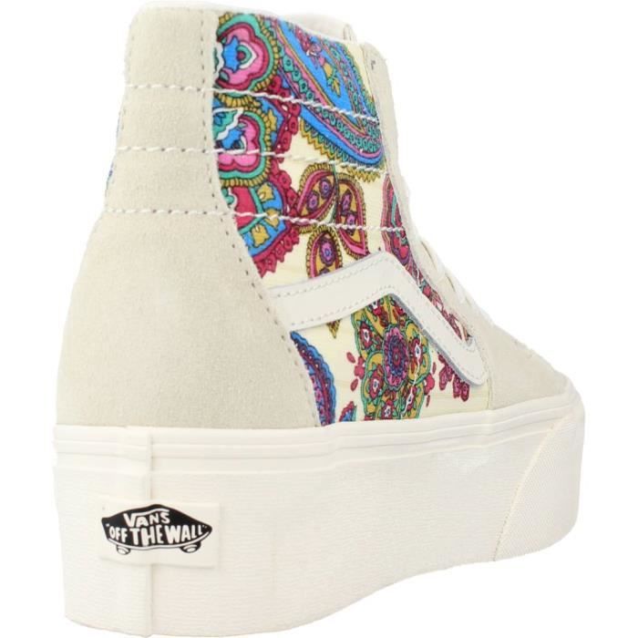 Basket Femme VANS 130298 Beige Textile Lacets Beige Cdiscount Chaussures