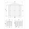 Garage en bois TIMBELA M105 - 244 x 320 cm - Construction de Panneaux - 6 m²-3
