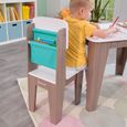 KidKraft - Ensemble Table et 2 Chaises en bois pour enfant, rangement intégré Pocket – Gris-3