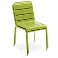 Chaise d'intérieur - OVIALA - Palavas - Vert - Style industriel - Haute résistance-3