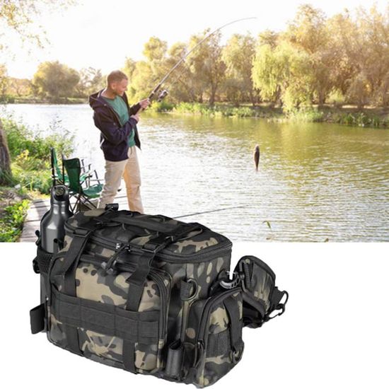 Sac étanche Lunaanda Pour Pêche - 40x28x20cm Camouflage - Grande Capacité