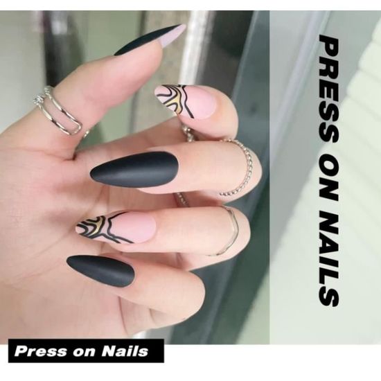 Faux Ongles N5 Avec Colle - Lot De 24 Pièces, Neuf