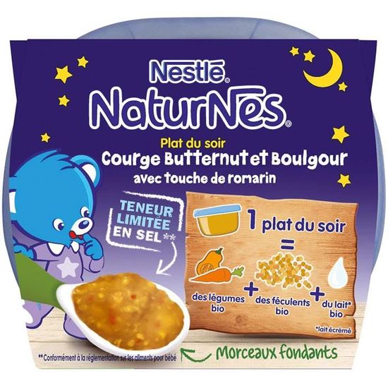 Nestle Naturnes Bio Courge Butternut Et Boulghour 2x190g Achat Vente Plats Cuisines Nestle Naturnes Bio Courge Butternut Et Boulghour 2x190g Cdiscount Pret A Porter