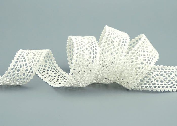 Ruban en dentelle 100% coton Emilia Menthe 10 m x 15 mm pour décoration couture à coudre vintage de point cadeau mariage naturel écologique biodégradable