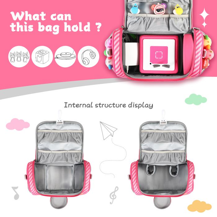 IKOPFLN Sac Transport pour Toniebox et Figurine Accessoires, Sacoche Rangement Voyage Portable pour Boîte à Histoire et Musique pour Enfant, sac tonies box -Vert