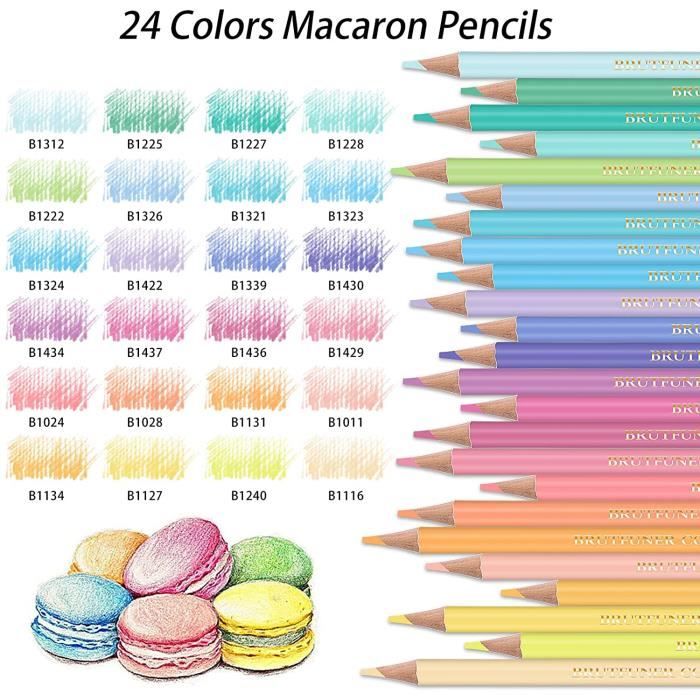 Brutfuner-Crayons de couleur Macaron pour artiste professionnel