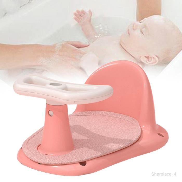 Siège de bain ergonomique pour baignoire bébé, rose clair, surface de  couchage