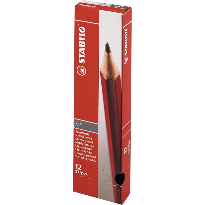 STABILO All Crayons Marqueurs - Lot 12 Rouge - Écrit Sur Toutes Surfaces