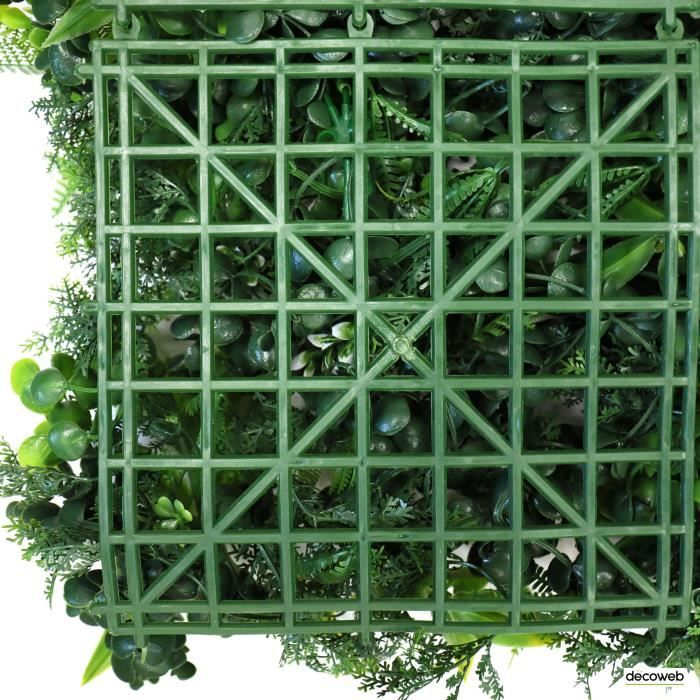 Mur végétal artificiel Canopée 1 mètre x 1 mètre 180mm d'épaisseur