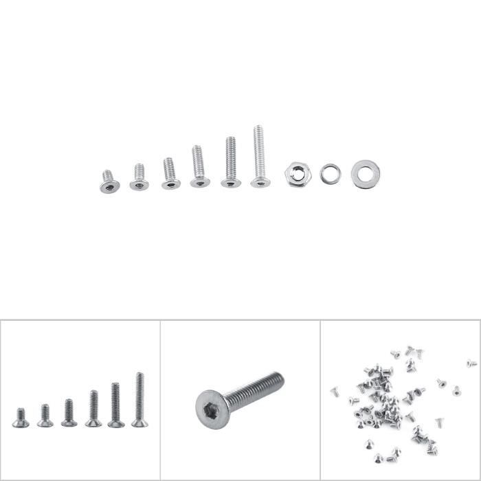 Lot de 20 vis à tête cruciforme M5 x 30 mm en acier inoxydable 304 avec rondelles, vis de châssis en polycarbonate