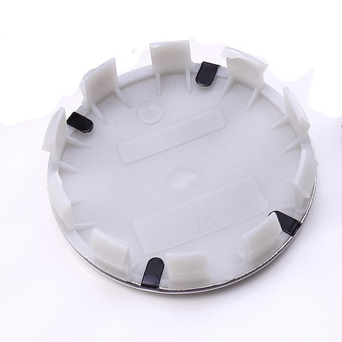 Lot De 4 Cache-Moyeux Universels Argentés 68mm - Compatible BMW Et Jantes Alliage