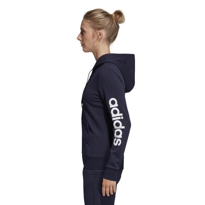 Veste capuche femme adidas Essentials Linear Bleu