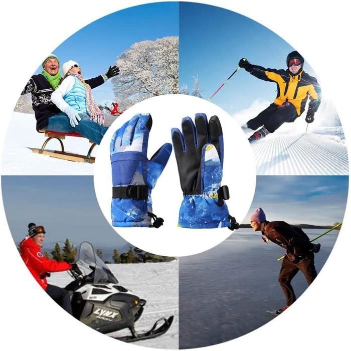 30 ℉ Gants d'hiver pour homme 100 % étanches à écran tactile épais et chaud  pour le ski et le travail en plein air 