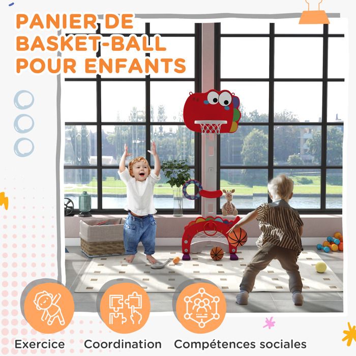Panier de Basketball pour Enfants 4 en 1 Poteau de basket-ball Réglable Panier de Basketball pour Enfants 4 en 1 Poteau de basket-ball Réglable
