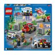 LEGO 60319 City Fire Le Sauvetage Des Pompiers et La Course-Poursuite de La Police, Voiture Jouet, Camion de Pompiers et Moto-5