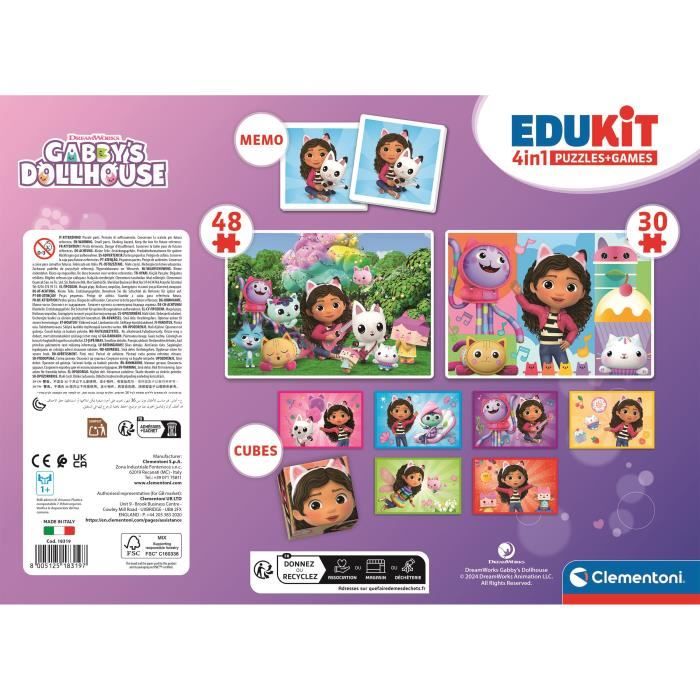 Edukit 4 en 1 Gabby et la maison magique CLEMENTONI - Cdiscount Jeux ...