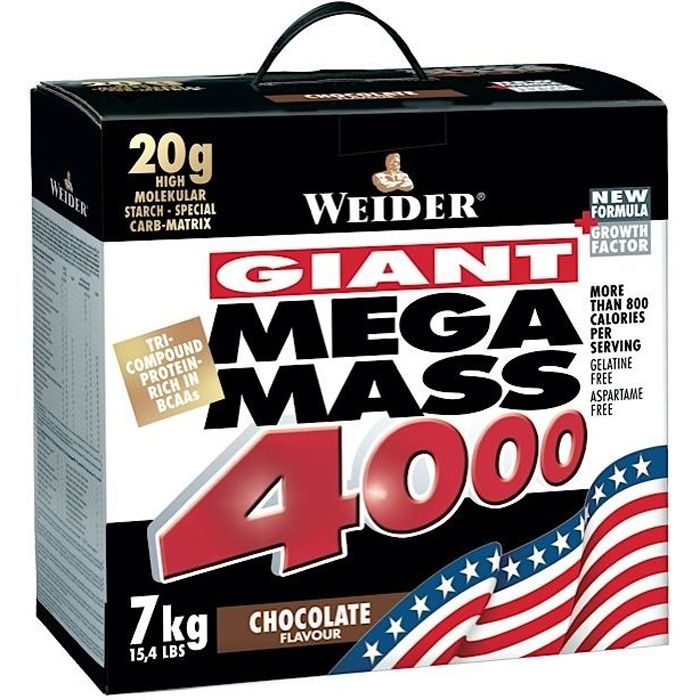 WEIDER MEGA MASS 4000 CHOCOLAT 7 kg