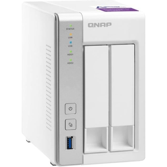 QNAP - Serveur de Stockage (NAS) - TS-231P - 2 Baies - Boitier nu