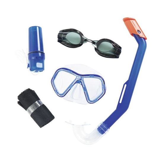 Masque De Plongée & Tuba Enfant/Adulte – Lunettes Snorkeling Verre Trempé Anti-Buée, Silicone Étanché, Grand Champ De Vision