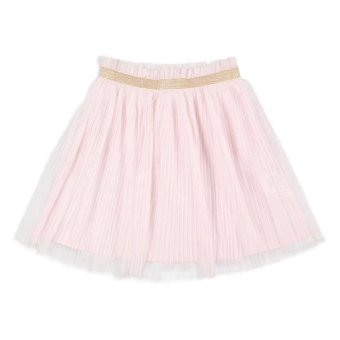 Jupe rose outlet poudré plissée