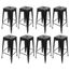 30 x 30 x 76 cm JEOBEST Lot de 4 Tabouret de Bar Design Industriel Jardin Int/érieur et Ext/érieur Tabourets en M/étal Empilables pour Bars Noir Cuisine Bistro Tabouret Industriel Haut