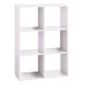 Etagere Bois 6 Cases Blanc Autres Blanc Achat Vente Meuble