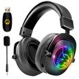 EMPIRE GAMING - WarCry P-W2 Casque Gamer RGB sans Fil WiFi avec Microphone Détachable - PS5 / PS4 / PC/Mac/Switch - 2.4 GHz Wireless-0