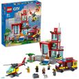 LEGO 60320 City Fire La Caserne Des Pompiers, Jouet de Garage, avec Jouet Camion et Hélicoptère, pour Garçons et Filles Dès 6 Ans-0