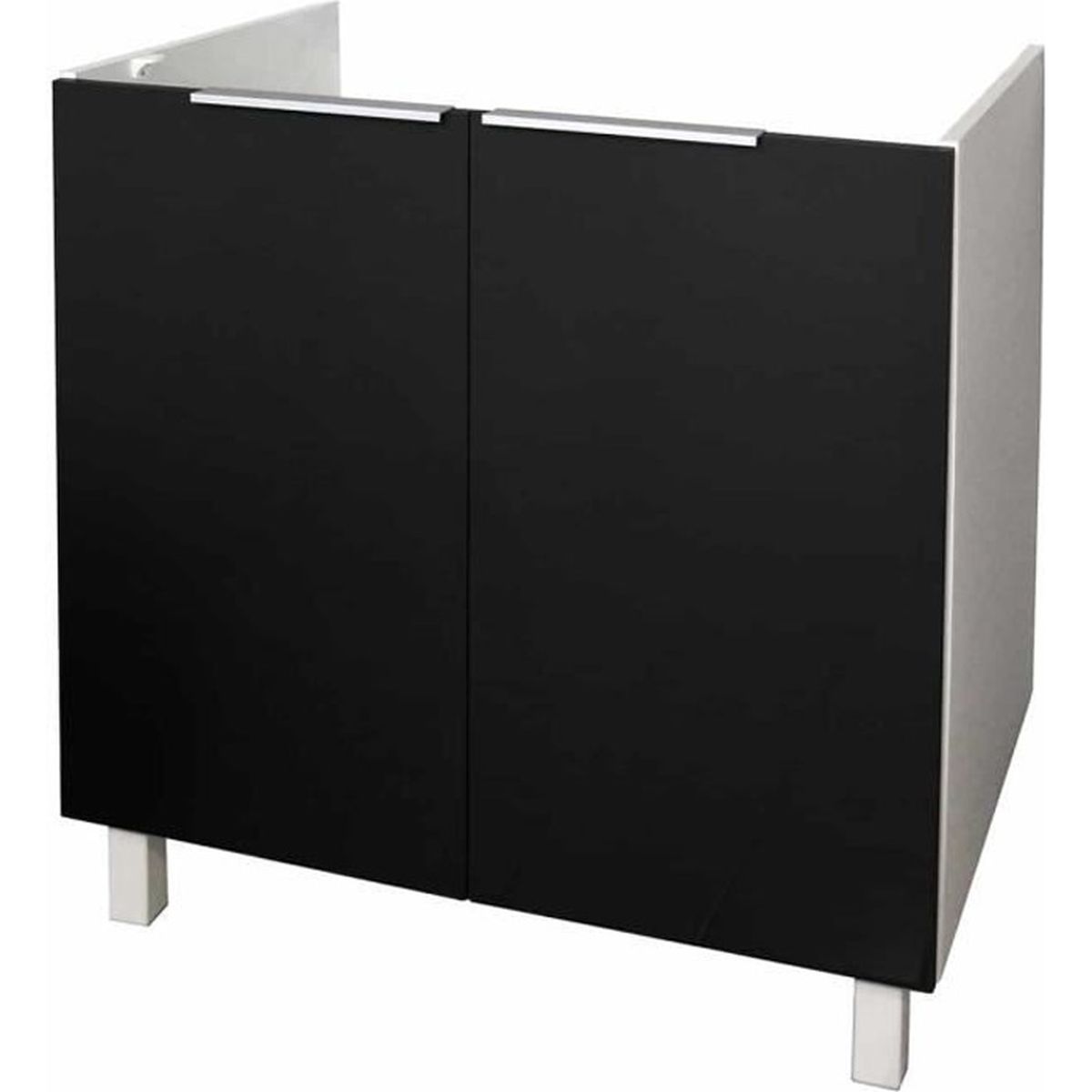 Meuble de cuisine bas sous évier - 14cm - Noir - Élément séparé Meuble de cuisine bas sous évier - 14cm - Noir - Élément séparé
