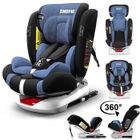 KITYTETY Siège Auto Pivotant 360° ISOFIX LATCH 40-150 cm, 0 à 12 ans, I-SIZE - Groupe 0+/1/2/3 - Appui-Tête réglable, Inclinable - Bleu