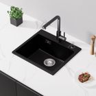 Evier de Cuisine en Quartz Noir - CECIPA - 50x45cm - 1 Bac - A Encastrer
