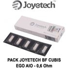 5 résistances JOYETECH EGO AIO 0,6 Ohm pour EGO AIO, AIO PRO, AIO BOX, EVIC AIO, AIO D22. Certifié AUTHENTIQUE