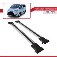 Compatible avec Ford Transit Tourneo – Custom 2012-2022 Barres de Toit Railing Porte-Bagages de voiture FLY Modèle GRIS