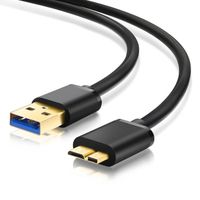 Ototon® 0.5M Câble USB 3.0 Mâle A vers Micro B Câble Disque Dur pour USB 3.0 Boîtier Disque Dur Western Digital Element - 0.5M