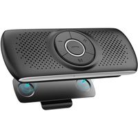 Kit Mains Libres pour Voiture Bluetooth 5.0 Haut-Parleur Micro Intégré avec Clip Support du GPS, Musique Slot Carte TF Reconnexion