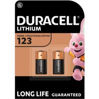 Piles au lithium haute puissance Duracell 123 3 V, lot de 2 (CR123 / CR123A / CR17345)