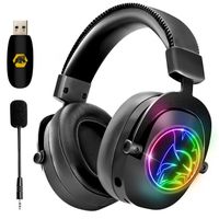 EMPIRE GAMING - WarCry P-W2 Casque Gamer RGB sans Fil WiFi avec Microphone Détachable - PS5 / PS4 / PC/Mac/Switch - 2.4 GHz Wireless