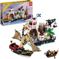 LEGO® 10320 Icons La Forteresse de l’Eldorado, Kit de Maquette pour Adultes avec Bateau Pirate et 8 Minifigurines