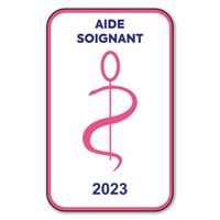 Autocollant Sticker - Vignette Caducée 2023 pour Pare Brise en Vitrophanie - V6 Aide Soignant 