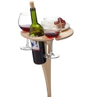 Table à vin pliante en bois - SURENHAP - Branché au sol - Pour 2 personnes