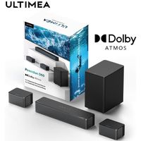 Ultimea Barre de son - Dolby Atmos - 5.1 CH soundbar avec subwoofer sans fil, Enceintes Surround Réglables, 410W