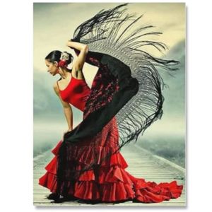 TABLEAU - TOILE Affiche de danseuse de flamenco - Impression sur t